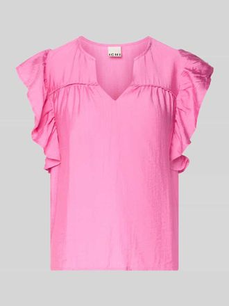 Ichi Bluse aus Viskose-Mix mit R&uuml;schen Modell HETTA in Rose, Gr&ouml;&szlig;e 34