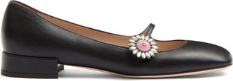 Valentino Garavani Mary Jane Ballet Flats - Womens - Calf Leather