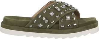 Alma En Pena Alma EN Pena, Schoenen, Dames, Groen, 38 EU, Gewatteerde sandaal met studs