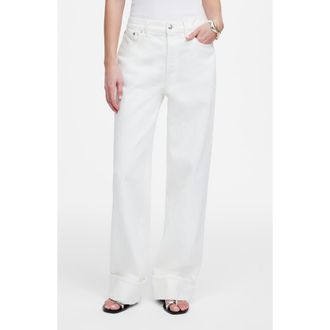Madewell Low Slung Baggy Jeans in Pure White at Nordstrom Rack, Size 29
