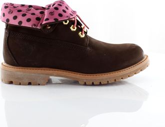 Timberland Authentics Roll Top Dark Brown Leather Lace Up Womens Boots 8136A Leather (archived) - Size UK 3.5