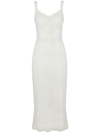 Dolce & Gabbana sweetheart-neckline lace sheath dress - women - Cotton/Silk/Cotton/Polyamide/Polyamide/Spandex/Elastane/Spandex/Elastane - 42