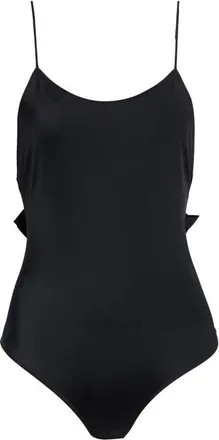 Jacquemus The Cabana Ruffle One-Piece Swimsuit in Black at Nordstrom, Size X-Small