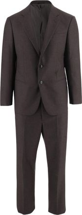 Giorgio Armani Tailored Wool Suit With Notched Lapel And Polished Finish
