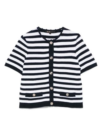 Maje cropped crochet cardigan - White