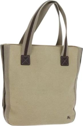 Burberry Tweedehands Canvas handtassen - Dames - Vintage Shopper - Beige - ONE Size - Vintage