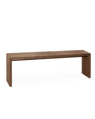 Deco Wood Banco de madera maciza en tono nogal de 145x45cm