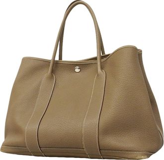 Herm&egrave;s Etoupe Gray Negonda Leather Tote Bag (Pre-Owned)