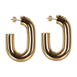 Paco Rabanne Link Hoop Oorbellen - Dames - Oorbellen - Geel - ONE Size - Accessoires