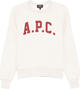 A.P.C. Felpa con stampa logo - Toni neutri