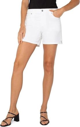 Liverpool L.A. Vickie Shorts Womens White Denim 5 Inseam RED1254