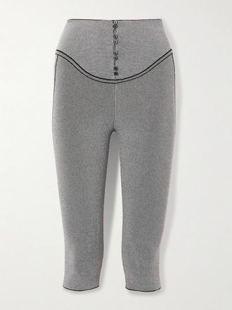 Jacquemus Leggings Cropped In Jersey Stretch - Grigio