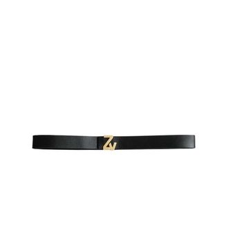 Zadig&Voltaire Accessoires, Heren, Zwart, S, Leer, ZV Initiale Belt