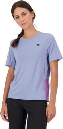 Mons Royale Tarn Merino Shift Short-Sleeve Shirt - Womens in Skyline/bloom at Nordstrom, Size X-Small