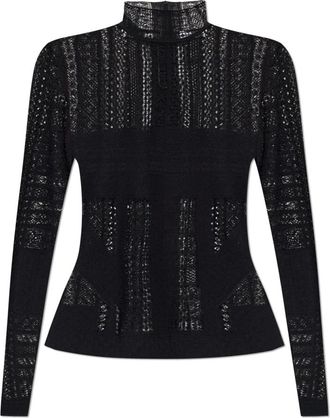 Alexander McQueen Kantenhuis met een kenmerkend schedelmotief - Dames - Blouses - Zwart - M - Polyester - Overhemden