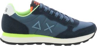 Sun 68 Tom Fluo Sneaker - Heren - Sneakers - Blauw - 44 EU - Leer - Schoenen