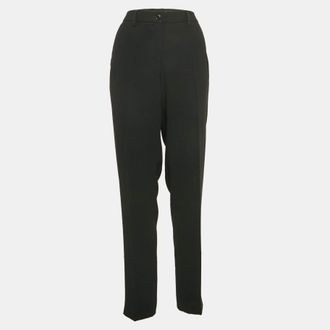 Emporio Armani Black Crepe Formal Pants