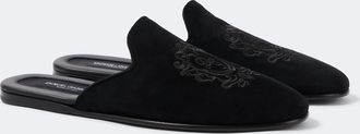 Dolce & Gabbana Embroidered suede mules