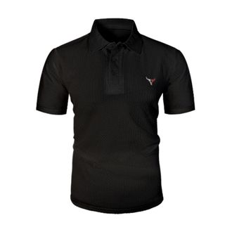 Generic Mens Outdoor Polo Shirts Quick Dry Short Sleeve Mens Polo Shirts Short Sleeve Lightweight Golf Shirt for Men Adult Sleeved Shirt Mesh Ice Silk Solid C