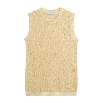 Golden Goose Dames, Truien, Geel, Maat: L Katoen