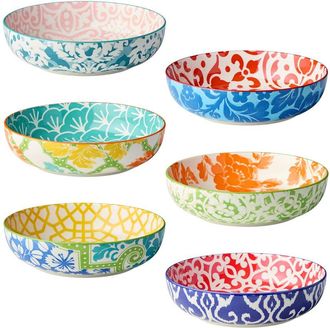 Certified International Pavillion Set Of 6 Soup Bowls