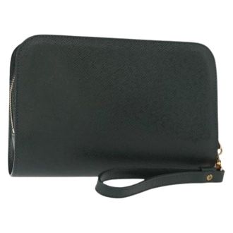 Louis Vuitton Pre-owned Leren Clutch - Dames - Vintage Clutch - Groen - ONE Size - Leer - Vintage