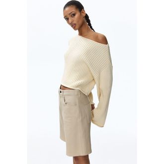 H&M Rib-knit Boat-neck Jumper in Light Beige at Nordstrom, Size X-Small