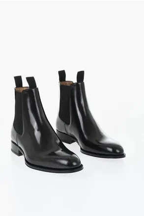 Dior Leather Chelsea Boots With Transparent Monogram Motif size 40,5