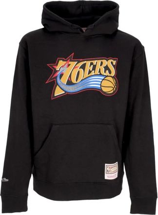 Mitchell & Ness Philadelphia 76ers Logo Hoodie Zwart - Heren - Hoodies - Zwart - M - Katoen - Hoodies & sweatvesten