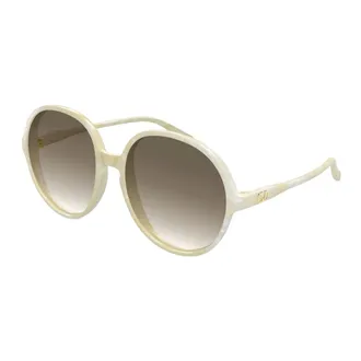 Valentino Sunglasses, female, White, Size: 59 MM VLogo Round-frame Sunglasses