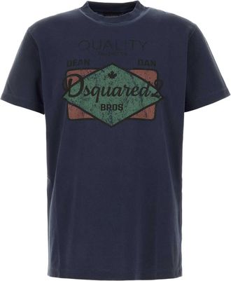 Dsquared2 Navy Blue Cotton T Shirt