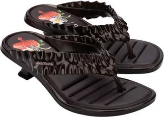 Melissa x Ganni Kitten Heel Flip Flop in Brown at Nordstrom, Size 6