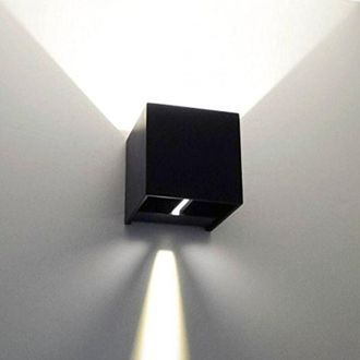 Trade Shop Trade Shop Traesio - Trade Shop - Applique Cubo Led Impermeabile Da Esterno Da Parete In Alluminio Da 10w 1200 Lmn