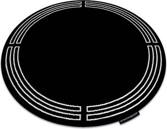 RugsX Rugsx - Alfombra Hampton Chick C&iacute;rculo Cuadro Negro Black Circulo 200 Cm