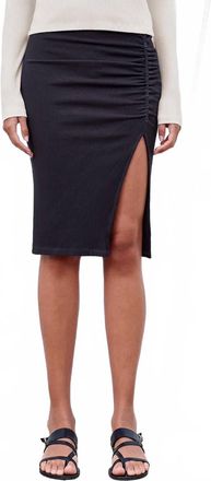 Sundry Womens Side Slit Skirt In Black