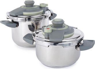 Berghoff Leo Vita 4-Piece Pressure Cooker Set in Green at Nordstrom Rack