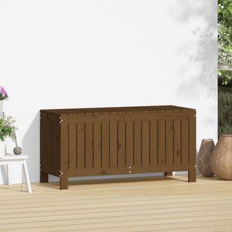 Berkfield Home Garden Storage Box Honey Brown 108x42.5x54 cm Solid Wood Pine