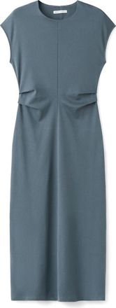 Mango Cotton Jersey Midi Dress in Blue at Nordstrom, Size 2