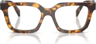 Prada Tortoiseshell PR C08V Acetate Square Sunglasses