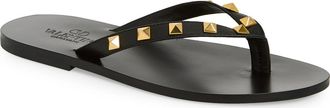 Valentino Garavani Rockstud Flip Flop in Black at Nordstrom, Size 12Us