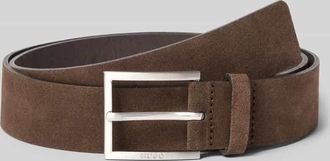 HUGO BOSS G&uuml;rtel aus Veloursleder Modell MIRTO in Dunkelbraun, Gr&ouml;&szlig;e 100