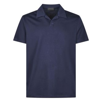 Dondup Polo Shirts, male, Blue, Size: XL Regular-fit Jersey Polo