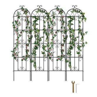 OEM Enrejado De Metal Para Plantas Trepadoras 51 X 220 Cm Soporte Para Rosas Trepadoras 4 Piezas Arco Para Enredaderas Soporte Para Pepinos Decorativo Par