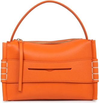 J.W.Anderson Tassen, Dames, Oranje, ONE Size, Leer, Kleine Loafer Tas