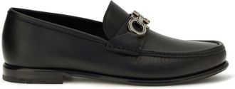 Ferragamo Black Gancini Loafers