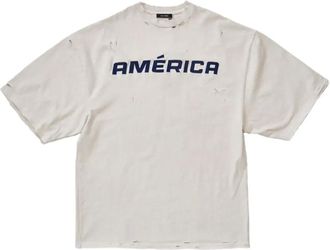 Willy Chavarria T-shirt América Northsider - Bianco