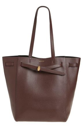 Veronica Beard Dash Leather Tote in Dark Raisin at Nordstrom