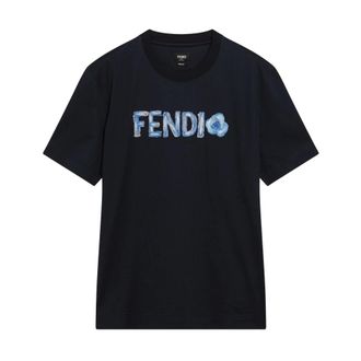 Fendi T-Shirt - male - Fendi - T-Shirts - Blue - XL - Tops