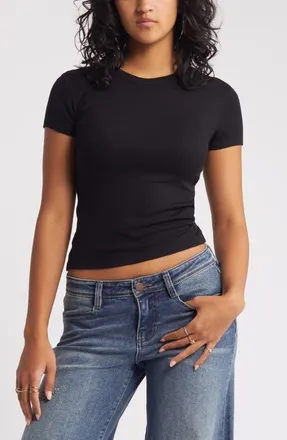 BP. Rib T-Shirt in Black at Nordstrom, Size Xx-Small