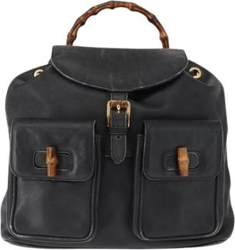 Gucci Pre-owned Backpacks, female, Black, Size: ONE SIZE Pre-owned Vintage Backpack